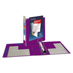 Heavy-Duty View Binder with DuraHinge and One Touch EZD Rings, 3 Rings, 2" Capacity, 11 x 8.5, Purple