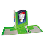 Heavy-Duty View Binder with DuraHinge and Locking One Touch EZD Rings, 3 Rings, 3" Capacity, 11 x 8.5, Chartreuse