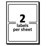 Vibrant Laser Color-Print Labels w/ Sure Feed, 4.75 x 7.75, White, 50/Pack