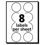 Printable Self-Adhesive Removable Color-Coding Labels, 1.25" dia, Neon Red, 8/Sheet, 50 Sheets/Pack, (5497)