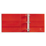 Heavy-Duty Non-View Binder with DuraHinge and Locking One Touch EZD Rings, 3 Rings, 3" Capacity, 11 x 8.5, Red