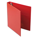 Heavy-Duty Non-View Binder with DuraHinge and One Touch EZD Rings, 3 Rings, 1" Capacity, 11 x 8.5, Red