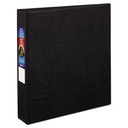 Heavy-Duty Non-View Binder with DuraHinge and One Touch EZD Rings, 3 Rings, 1.5" Capacity, 11 x 8.5, Black