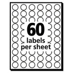 Handwrite Only Self-Adhesive Removable Round Color-Coding Labels, 0.5" dia, Neon Green, 60/Sheet, 14 Sheets/Pack, (5052)