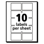 Removable Multi-Use Labels, Inkjet/Laser Printers, 1 x 1.5, White, 10/Sheet, 50 Sheets/Pack, (5434)