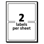 Removable Multi-Use Labels, Inkjet/Laser Printers, 2 x 4, White, 2/Sheet, 50 Sheets/Pack, (5444)