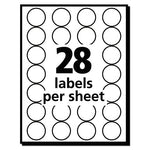 Handwrite Only Self-Adhesive Removable Round Color-Coding Labels, 0.75" dia, Black, 28/Sheet, 36 Sheets/Pack, (5459)