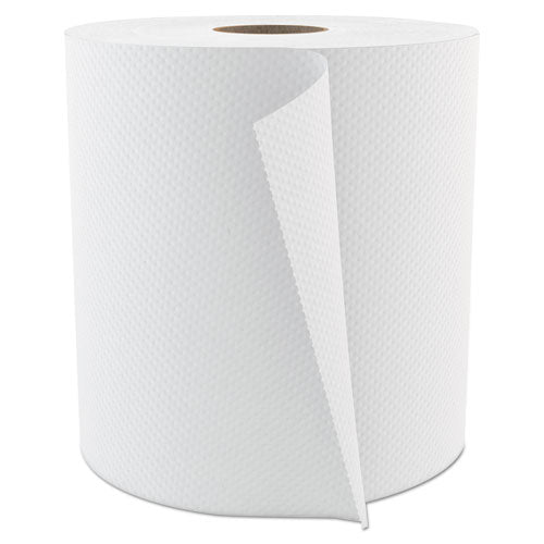 Select Roll Paper Towels, 1-Ply, 7.9" x 800 ft, White, 6/Carton