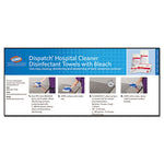 Dispatch Cleaner Disinfectant Towels, 1-Ply, 6.75 x 8, Unscented, White, 150/Canister