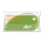 Safety Cutters, Fixed, Non Replacele Micro Safety Blade, 0.1" Ceramic Blade, 2.4" Plastic Handle, Green