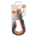 Box Cutters, Double Sided, Replaceable, 1.29" Carbon Steel Blade, 7" Nylon Handle, Gray/Orange