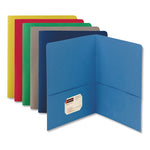 Two-Pocket Folder, Textured Paper, 100-Sheet Capacity, 11 x 8.5, Assorted, 25/Box