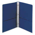 2-Pocket Folder with Tang Fastener, 0.5" Capacity, 11 x 8.5, Dark Blue, 25/Box