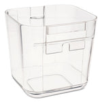 Stackable Caddy Organizer, Small, Plastic, 4.33 x 4 x 4.38, White