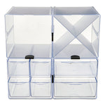 Stackable Cube Organizer, 1 Compartment, 6 x 6 x 6, Plastic, Clear