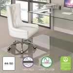 Premium Glass All Day Use Chair Mat - All Floor Types, 44 x 50, Rectangular, Clear