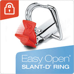 Premier Easy Open Locking Slant-D Ring Binders, 3 Rings, 5" Capacity, 11 x 8.5, Black