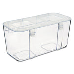 Stackable Caddy Organizer, Medium, Plastic, 8.8 x 4 x 4.38, White