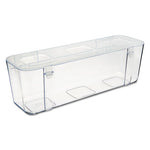 Stackable Caddy Organizer, Large, Plastic, 13.24 x 4 x 4.38, White