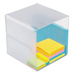 Stackable Cube Organizer, 1 Compartment, 6 x 6 x 6, Plastic, Clear