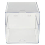 Stackable Cube Organizer, 1 Compartment, 6 x 6 x 6, Plastic, Clear