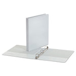 Economy Round Ring View Binder, 3 Rings, 1" Capacity, 11 x 8.5, White, 12/Carton