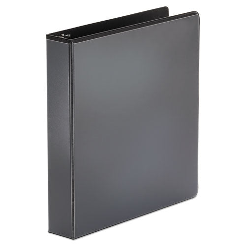 Economy Round Ring View Binder, 3 Rings, 1.5" Capacity, 11 x 8.5, Black