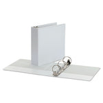 Economy Round Ring View Binder, 3 Rings, 3" Capacity, 11 x 8.5, White, 6/Pack