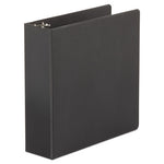 Economy Non-View Round Ring Binder, 3 Rings, 3" Capacity, 11 x 8.5, Black