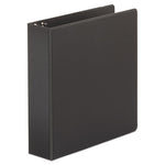 Economy Non-View Round Ring Binder, 3 Rings, 2" Capacity, 11 x 8.5, Black