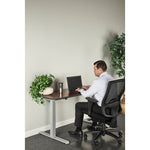 AdaptivErgo Sit-Stand Two-Stage Electric Height-Adjustable Table Base, 48.06" x 24.35" x 27.5" to 47.2", Gray