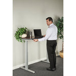 AdaptivErgo Sit-Stand Two-Stage Electric Height-Adjustable Table Base, 48.06" x 24.35" x 27.5" to 47.2", Gray