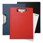 Portfolio Clipboard with Low-Profile Clip, Portrait Orientation, 0.5" Clip Capacity, Holds 8.5 x 11 Sheets, Black