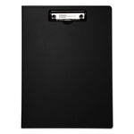 Portfolio Clipboard with Low-Profile Clip, Portrait Orientation, 0.5" Clip Capacity, Holds 8.5 x 11 Sheets, Black