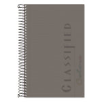 Color Notebooks, 1-Subject, Narrow Rule, Graphite Cover, (100) 8.5 x 5.5 White Sheets
