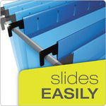 SureHook Reinforced Extra-Capacity Hanging Box File, 1 Section, 2" Capacity, Legal Size, 1/5-Cut Tabs, Blue, 25/Box