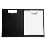 Portfolio Clipboard with Low-Profile Clip, Portrait Orientation, 0.5" Clip Capacity, Holds 8.5 x 11 Sheets, Black