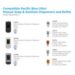 Pacific Blue Ultra Soap/Sanitizer Dispenser, 1,200 mL, White