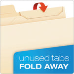 Ready-Tab Reinforced File Folders, 1/3-Cut Tabs: Assorted, Letter Size, Manila, 50/Pack