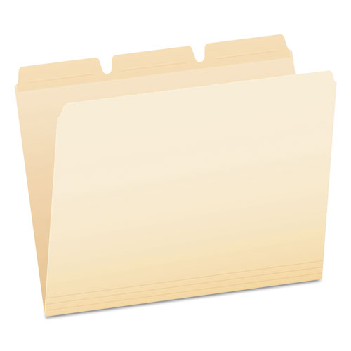 Ready-Tab Reinforced File Folders, 1/3-Cut Tabs: Assorted, Letter Size, Manila, 50/Pack