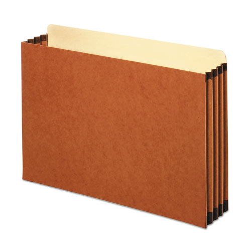 File Cabinet Pockets, 3.5" Expansion, Legal Size, Redrope, 10/Box