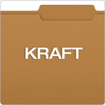 Kraft Fastener Folders, 2/5-Cut Tabs, 2 Fasteners, Letter Size, Kraft Exterior, 50/Box