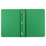 Title Panel and Border Front Report Cover, Three-Prong Fastener, 0.5" Capacity, 8.5 x 11, Light Green/Light Green, 25/Box