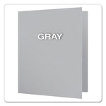 Twin-Pocket Folders with 3 Fasteners, 0.5" Capacity, 11 x 8.5, Gray, 25/Box