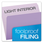 Colored File Folders, Straight Tabs, Letter Size, Lavender/Light Lavender, 100/Box