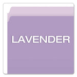 Colored File Folders, Straight Tabs, Letter Size, Lavender/Light Lavender, 100/Box