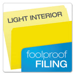 Colored File Folders, Straight Tabs, Letter Size, Yellow/Light Yellow, 100/Box