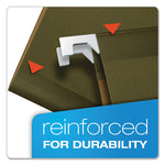 Extra Capacity Reinforced Hanging File Folders with Box Bottom, 3" Capacity, Legal Size, 1/5-Cut Tabs, Green, 25/Box