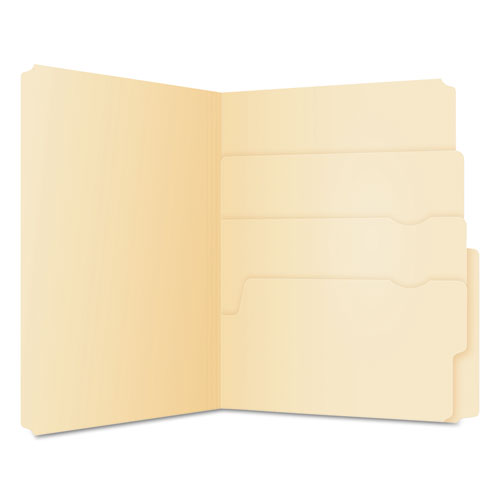 Divide It Up File Folder, 1/2-Cut Tabs: Assorted, Letter Size, 0.75" Expansion, Manila, 24/Pack