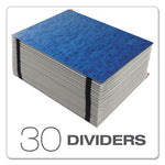 Expanding Desk File, 31 Dividers, Date Index, Letter Size, Blue Cover